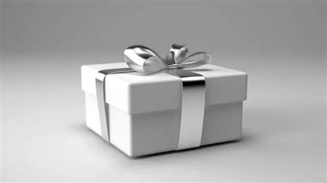 Gift Ribbon 3d Images Hd, 3d White Gift Box Rendering With Red Ribbon, Christmas Gift, Christmas ...