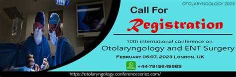 Otolaryngology conference 2023 | ENT conferences | Otorhinolaryngology ...