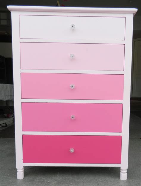 Another Dresser Transformation, From Blue to Pink Ombré | Girls room ...