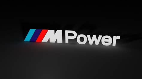 M Power logo light 3D model | CGTrader