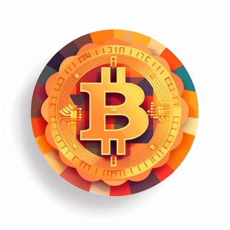 Premium AI Image | Colorful Bitcoin Cryptocurrency Symbol Art On White Background