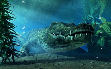 Crocodile Digital Art by Daniel Eskridge - Pixels