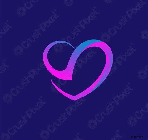 Colorful Letter S Heart Shape Logo - stock vector 3100557 | Crushpixel
