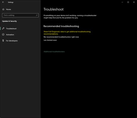 My Updates and Security is Missing Tabs - Microsoft Community