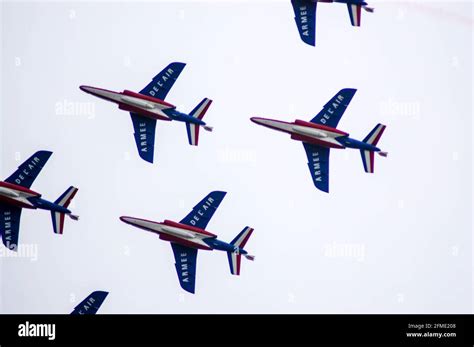 French air force jets Aerobatic display team Alpha jets Stock Photo - Alamy