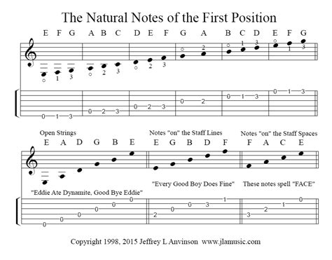 JLA Music - The Natural Notes of First Position