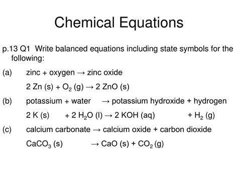 Potassium And Water Equation