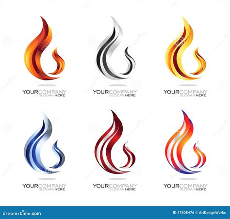 A Unique Fire Flame Logo Design Stock Vector - Illustration of identity ...