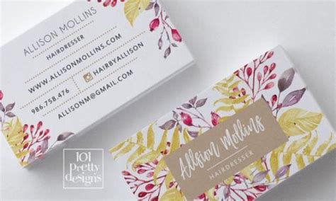 Professional Florist Business Card Design Sample | EmetOnlineBlog