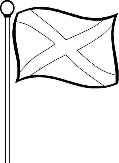 Coloring Scottish flag picture