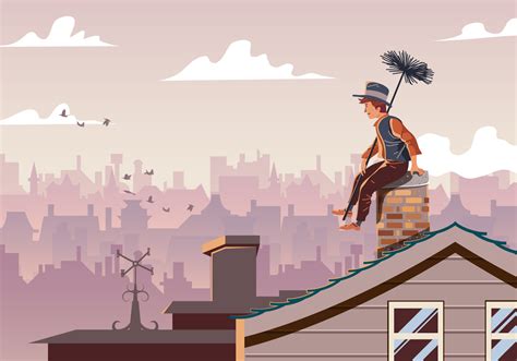 Chimney Sweep Sitting On Pipe 125980 Vector Art at Vecteezy