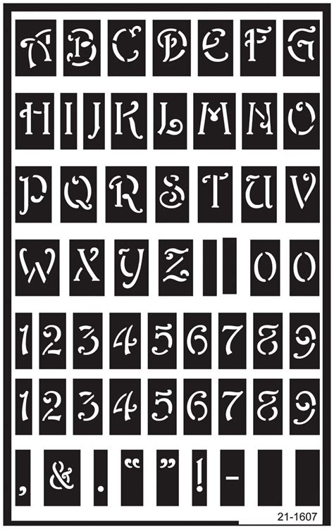 stencils free entire alphabet | ... Over Reusable Glass Etching ...