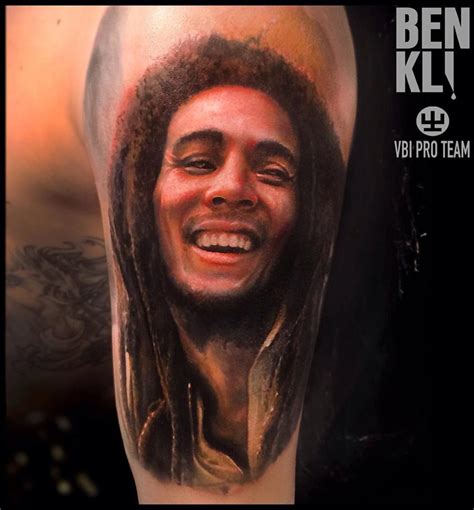 Bob Marley Portrait Tattoo