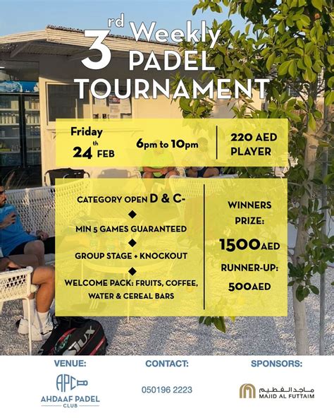 PADEL TOURNAMENT OPEN D & C- | WeCourts Padel Tennis