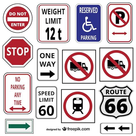 Free Vector | Traffic signs and symbols