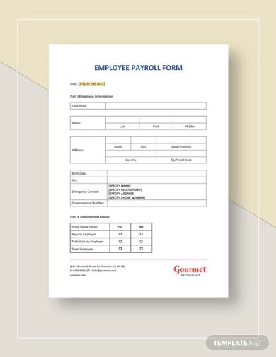 Employee Payroll Form - 18+ Examples, Format, Pdf