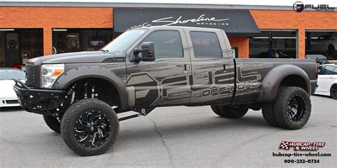 Ford F-350 Dually Fuel Cleaver D239 Wheels Gloss Black Milled