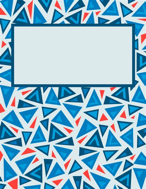 Printable triangle binder cover – Artofit