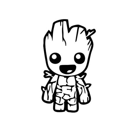 Baby Groot Guardians of the Galaxy Decal (Choose Size and Color) 135 | Baby groot tattoo, Baby ...