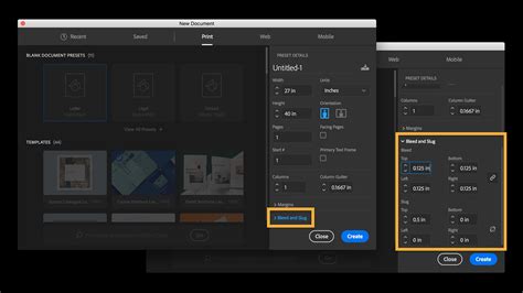 How to set a print bleed in InDesign