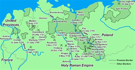 Seven Years War Map Europe - Time Zones Map