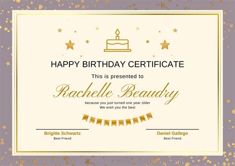 Printable Birthday Certificate Pre Kpages Com - vrogue.co