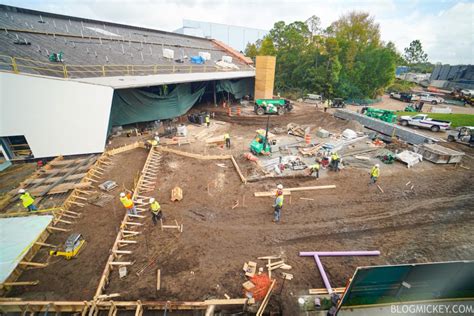 New Hardscape Entrance for Guardians of the Galaxy: Cosmic Rewind Under Construction at Epcot