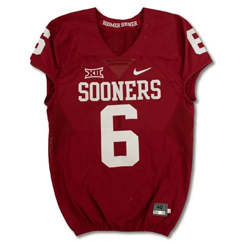 Lot Detail - Baker Mayfield 2016 Oklahoma Sooners Game Used Home Jersey ...