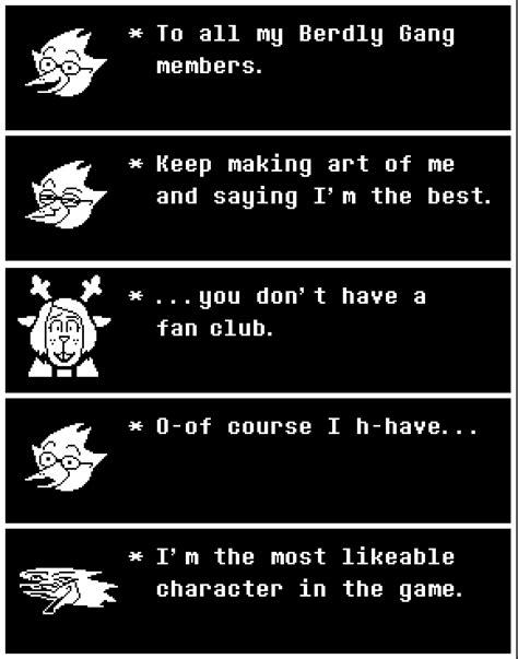 Berdly has a message for his fans... : Deltarune