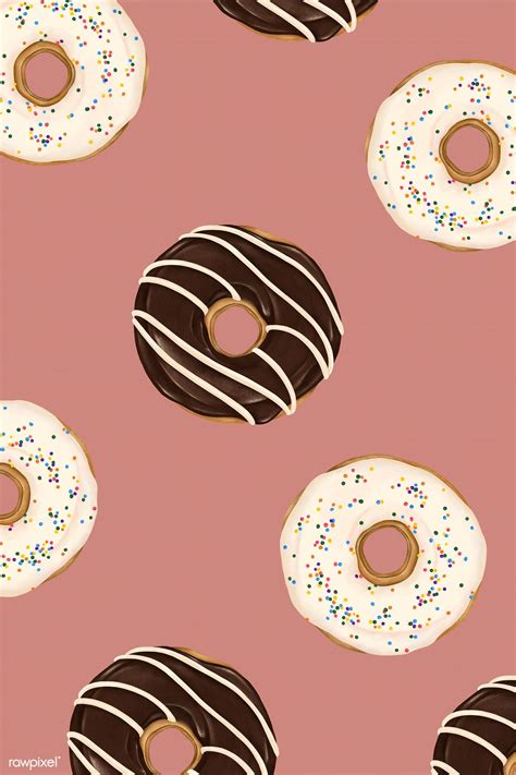 Doughnuts patterned on pink background mockup | free image by rawpixel ...