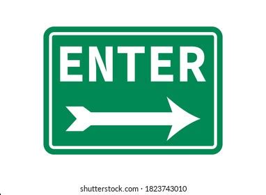 Enter Right Arrow Sign Vector Image Stock Vector (Royalty Free ...