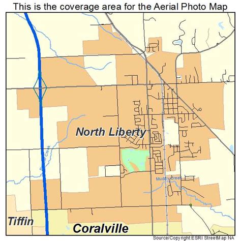 Aerial Photography Map of North Liberty, IA Iowa