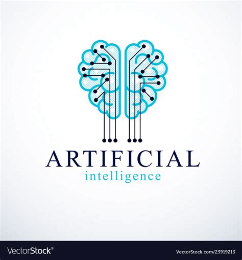 Artificial intelligence concept logo design human Vector Image