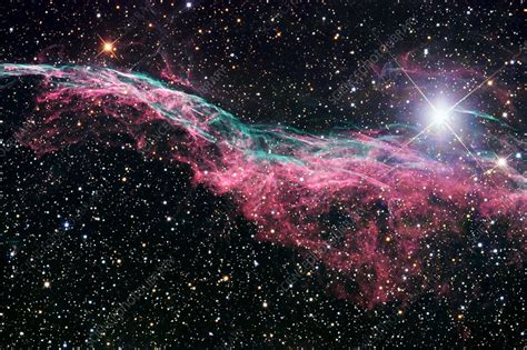 Veil nebula supernova remnant (NGC 6960) - Stock Image - R750/0138 - Science Photo Library