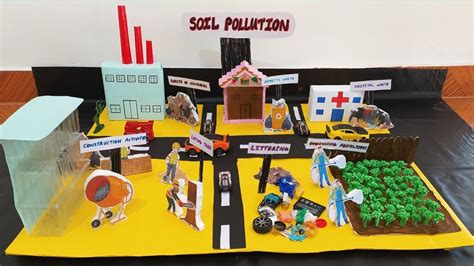 😱 Soil Pollution Excibition Model | School Excibition Ideas 2023 | Land Pollution 3D Model ...