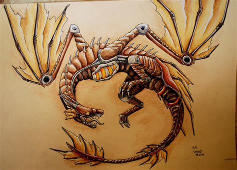 Steampunk dragon by LadyKnishe on DeviantArt