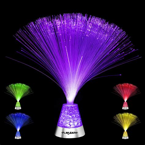 Buy Playlearn LED Fiber Optic Lamp Color Changing Crystal Base - USB ...