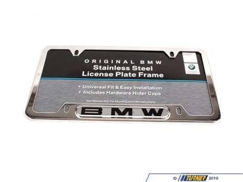 82120010395 - Genuine BMW License Plate Frame - Chrome/Silver Polished | Turner Motorsport