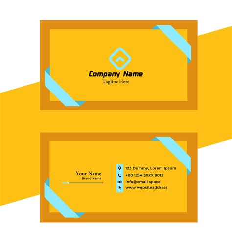 Modern style business Yellow Business card template. 25852608 Vector Art at Vecteezy