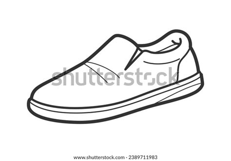 Shoe Sketch Hand Drawn Shoe Outline Stock Vector (Royalty Free ...