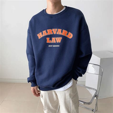 HARVARD LAW 刻字印花刷毛大學T 4色 1024 YUPPIE