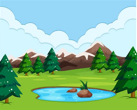 A nature view landscape 434403 Vector Art at Vecteezy