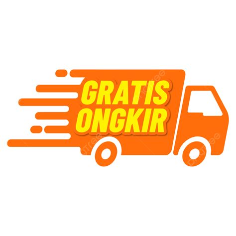 Free Shipping Logo With Orange Delivery Truck Vector, Free Shipping ...