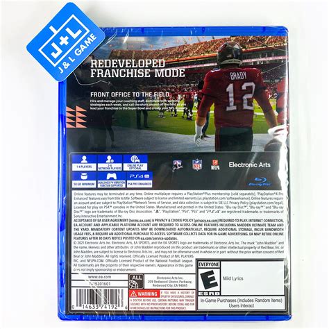 Madden NFL 22 - (PS4) PlayStation 4 – J&L Video Games New York City