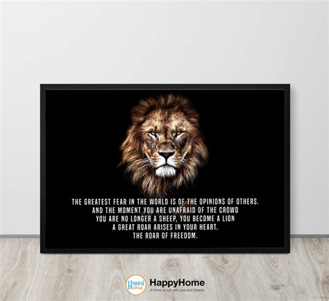 Lion Poster Motivational Inspiration Quotes Wall Art You - Etsy