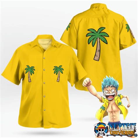 Franky One Piece Baby Hawaiian Shirt Yellow HOT | One Piece Universe Store