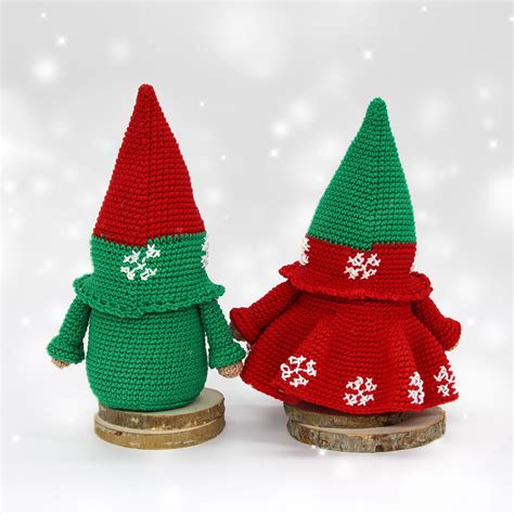 Christmas Crochet Pattern Amigurumi Gnome Girl and Boy - Etsy