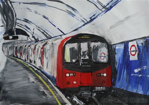 London Underground Tube Train Fine Art Print from Original