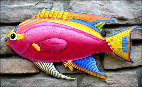 TROPICAL FISH Metal Wall Art 19 Island Decor Outdoor - Etsy