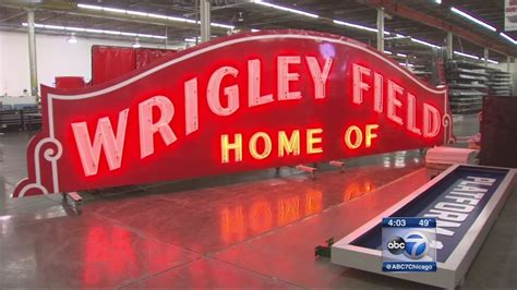 Restored marquee returns to Wrigley Field for Opening Day - ABC7 Chicago